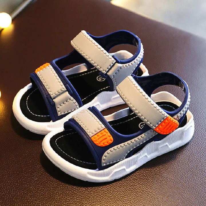 Solid Color Wear-Resistant Soft-Soled Non-Slip Beach Sandals For Boys And Girls