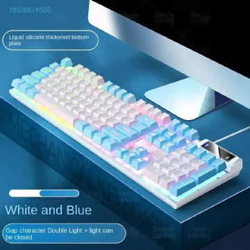 Keyboards  Gaming Wired Keyboard Simple Personality All Match Color Luminous Mechanical Feel Desktop Laptop Accessories Mixed light