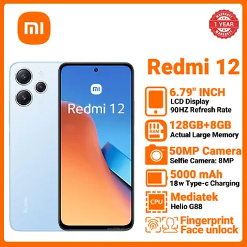 Xiaomi Redmi 12 - 6.79 - 256GB ROM - 8GB RAM - 4g Lte - Dual Sim