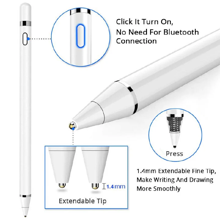Universal Capacitive Stlus Touch Screen Pen Smart Pen for IOS/Android System Apple iPad Phone Stylus Pencil Touch Pen