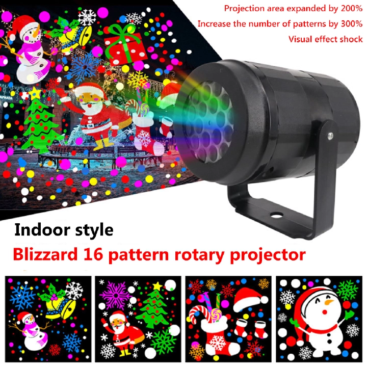 Christmas Projector Lights Snowflake Party Laser Led Stage Lighting Rotating Xmas Pattern Outdoor Holiday Lighting Garden Decor