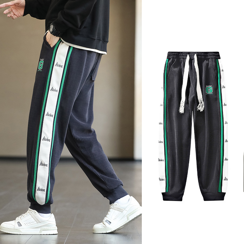 Fall/Winter Corduroy Sweatpants Men Baggy Joggers Fashion Letter Embroidery  Big Size Trousers Male Casual Harem Pants 8XL