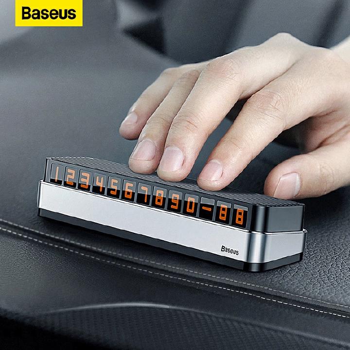 Baseus Car Stickers Temporary Parking Card Telephone Number Holder Auto Park Mobile Phone Number Plate Car Numbers Stickers