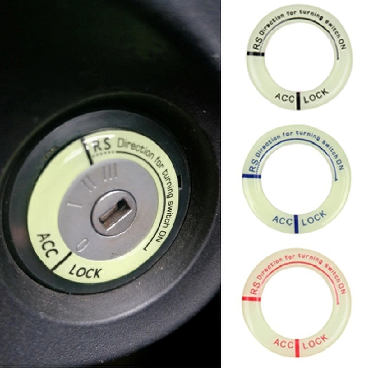 5pcs Car Fluorescent Luminous Ignition 3D Sticker Switch Circle Auto Motorcycle Styling Nigh Glowing Ring Stickers Decoration