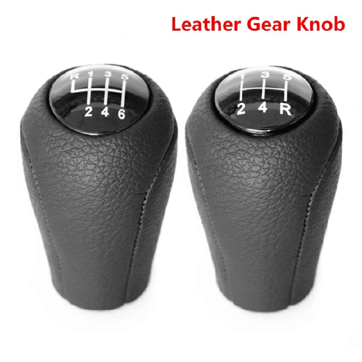 Leather 5/6-Speed Gear Shift Knob for MAZDA 3 BK BL 5 CR CW 6 II GH CX-7 ER MX-5 NC III 23 MT Leather Shifter Lever Arm Headball