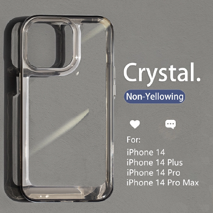 Luxury Transparent Shockproof Armor Case for iPhone 14 13 12 Mini 11 Pro X XR XS Max 7 8 Plus Clear Bumper Hard Acrylic Cover