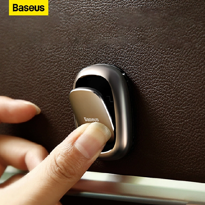 Baseus Auto Fastener Clip Vehicle Hooks For Bag USB Cable Storage Organizer Key Hanger Accessories 2PCS Metal Car Hooks