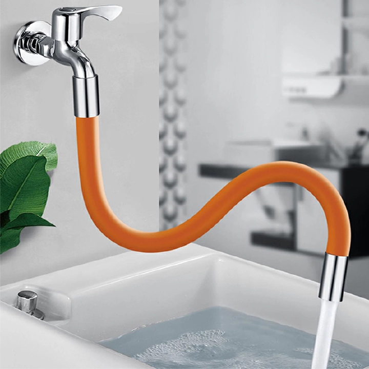 360° Rotation 1/2'' Faucet Extender Bathroom Adjust Free Bending Splashproof Universal Extension Tube Adapter Accessories Nozzle