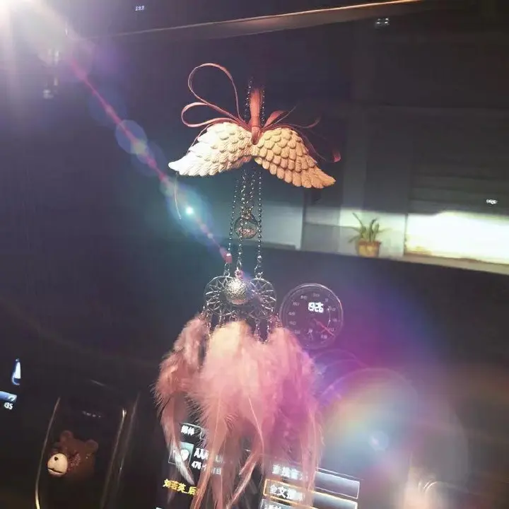 Car interior dream catcher feather car rearview mirror decoration car accessories with hand gifts car hanging
