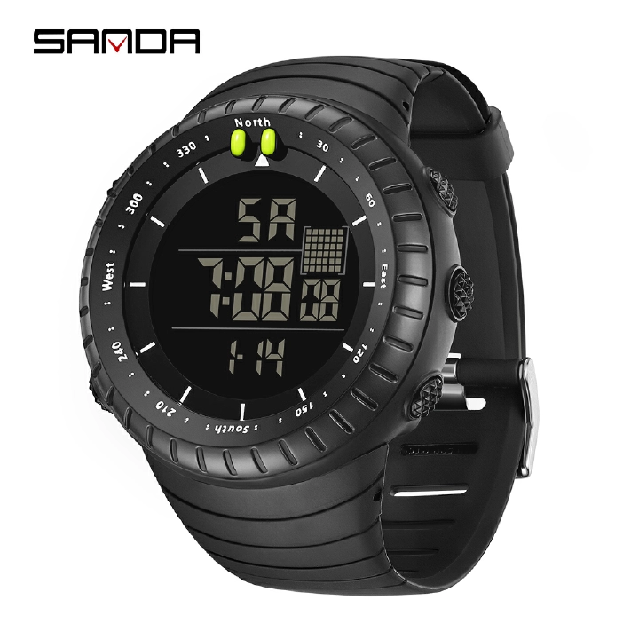 SANDA New Men's Watches Outdoor Sport Military Digital Watch 50M Waterproof Wristwatch for Men Clock Relogio Masculino 6071