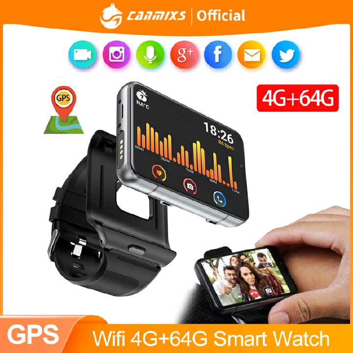 4G Smart Watch GPS Wifi 4G 64G Smartwatch Men Dual Cameras Smartwatch Android 9.0 Sim Card Heart Rate Monitoring S999