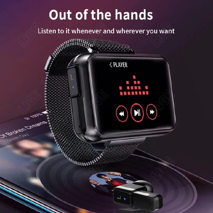 New Bluetooth call Smart Watch Comes with TWS Earrings Blood Pressure Blood Oxygen Exercise Monitoring For Android IOS