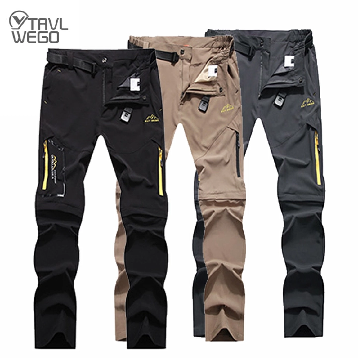Men's Camping Hiking Pants Trekking High Stretch Summer Thin Waterproof Quick Dry UV-Proof Outdoor Travel Trousers