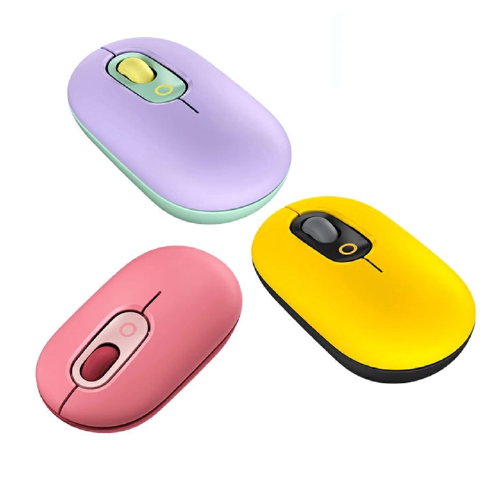 1Pc New Wireless Bluetooth-compatible Mouse Notebook Tablet Office Can Be Cross-screen Operation Three-mode Bubble Mouse 2022