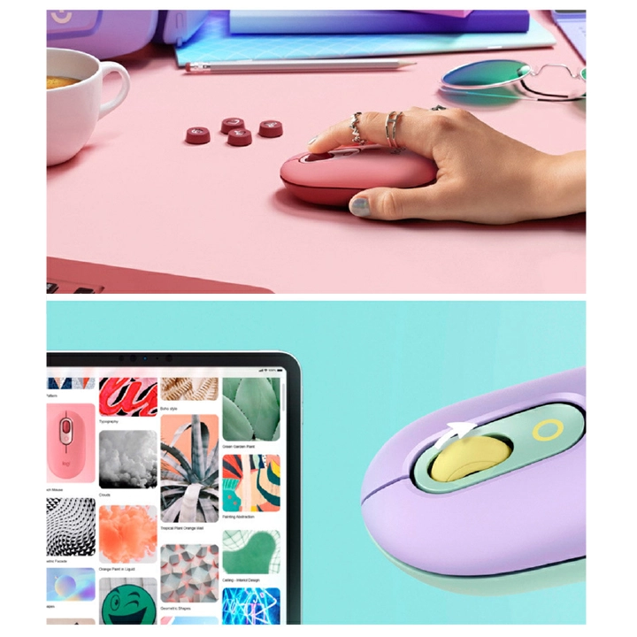 1Pc New Wireless Bluetooth-compatible Mouse Notebook Tablet Office Can Be Cross-screen Operation Three-mode Bubble Mouse 2022