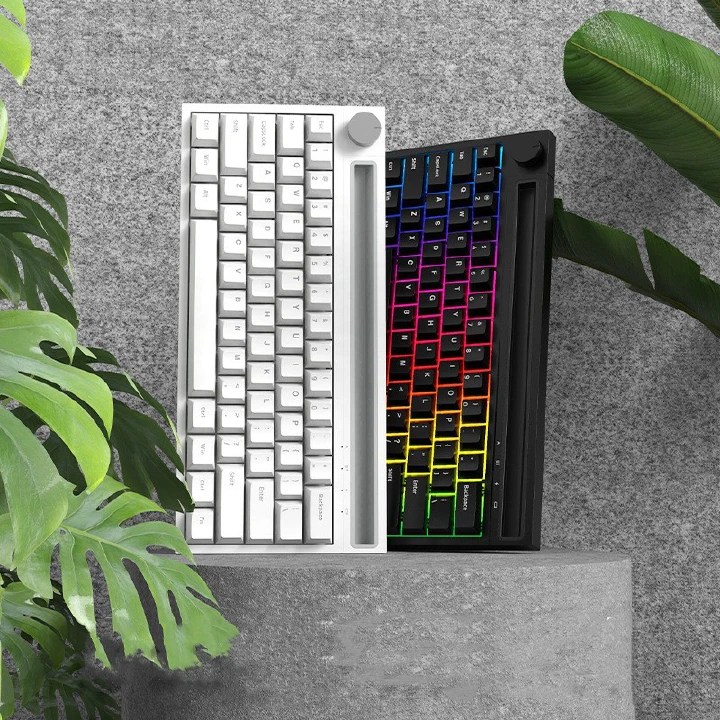 AJAZZ K620T Bluetooth Mechanical Keyboard 62 Keys RGB Backlit Wireless Dual-mode Gaming Keyboard Hot Swap Keyboard for PC Laptop