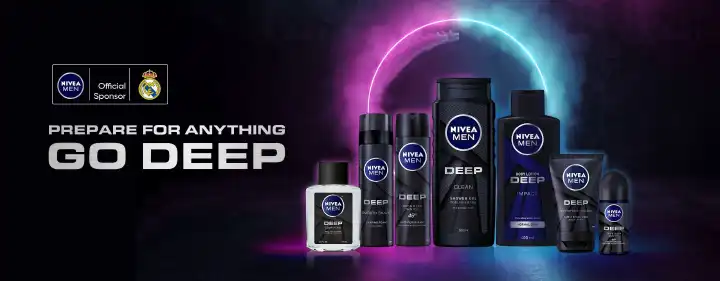 【Pack of 2】NIVEA Deep Impact Body lotion men 400ml intensely moisturises skin for 48 h leaving it feeling fresh thanks to black carbon. Woody and spicy notes give skin a masculine scent 24/7h.