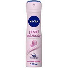 Nivea Pearl Beauty Spray Female Deodorant,150ml-with precious pearl extracts offers the true confidence of effective 48hr regulation of perspiration and keeps an even skin tone for as picture 150ml