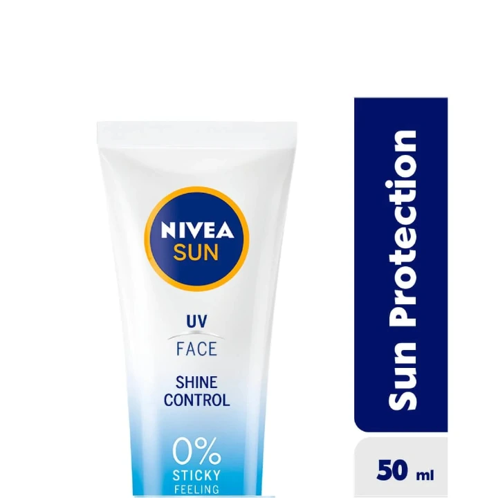 【Discounted】NIVEA UV Face Shine Control Cream sunscreen SPF 50- 50 ml - provides immediate & effective sun protection. It offers a long-lasting & instant mattifying effect.