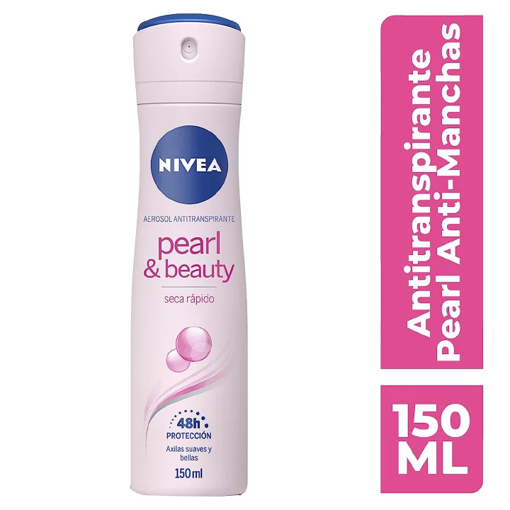 Nivea Pearl Beauty Spray Female Deodorant,150ml-with precious pearl extracts offers the true confidence of effective 48hr regulation of perspiration and keeps an even skin tone for beautiful underarms