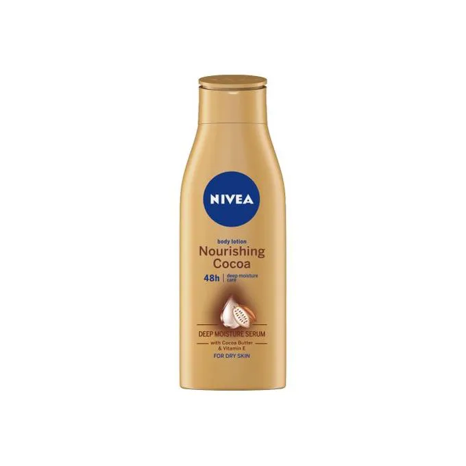 【2 Pack】 Nivea Nourishing Cocoa Body Lotion 400ml. Enriched with natural cocoa butter and Vitamin E,that provides deep & long-lasting moisture