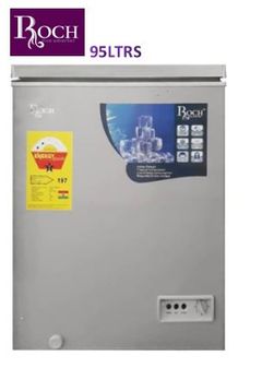 ROCH Chest Freezer Fridge 95Ltrs Big Size Chest Freezers With Warranty Gray 95Ltrs