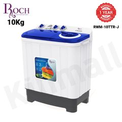 Roch 10Kgs Twin Tub Washing Machine High Quality Washer With Warranty RWM-10TTR-J White 10Kgs