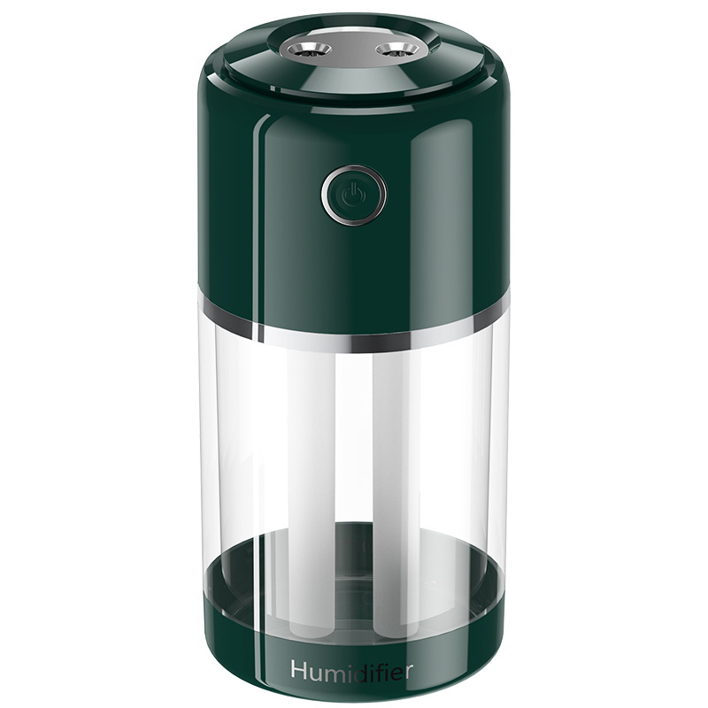 New USB double spray humidifier household car atmosphere light fog volume mute air humidifier