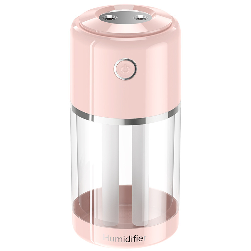 New USB double spray humidifier household car atmosphere light fog volume mute air humidifier