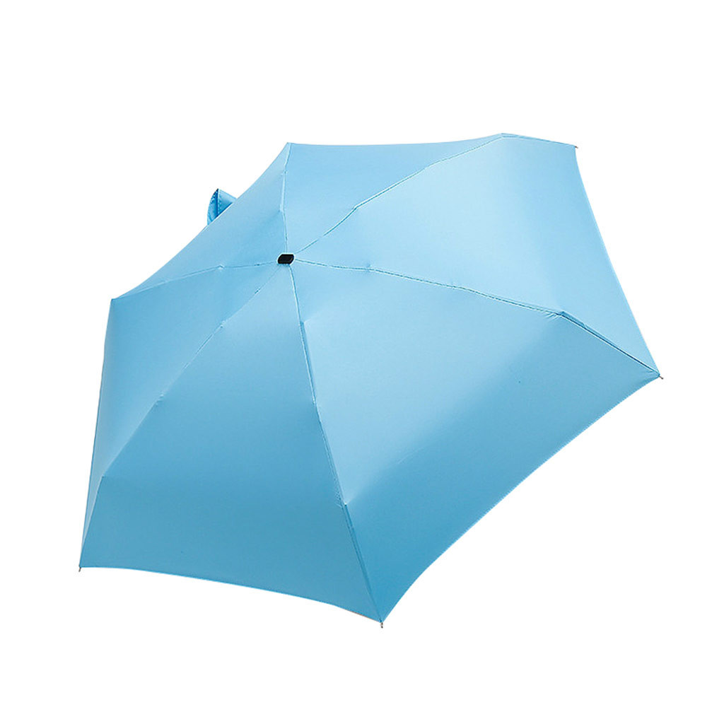 Umbrella Sun Rain Women Flat Lightweight Umbrella Parasol Folding Sun Umbrella Mini Umbrella Small Size Easily Store Parasol
