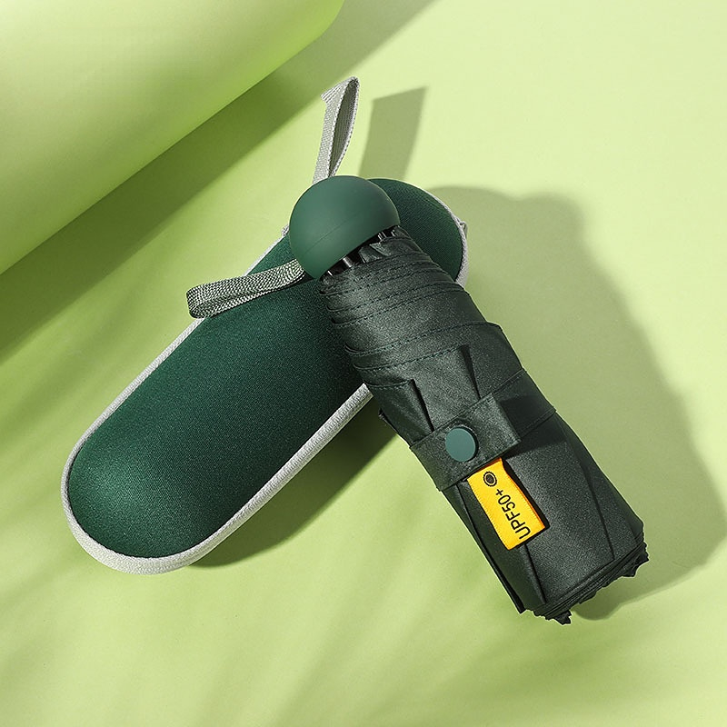 Sun Rain Umbrella Women With Box Mini Umbrella 5 Folding Umbrella Girls Pocket Portable UV Protection Parasol Travel