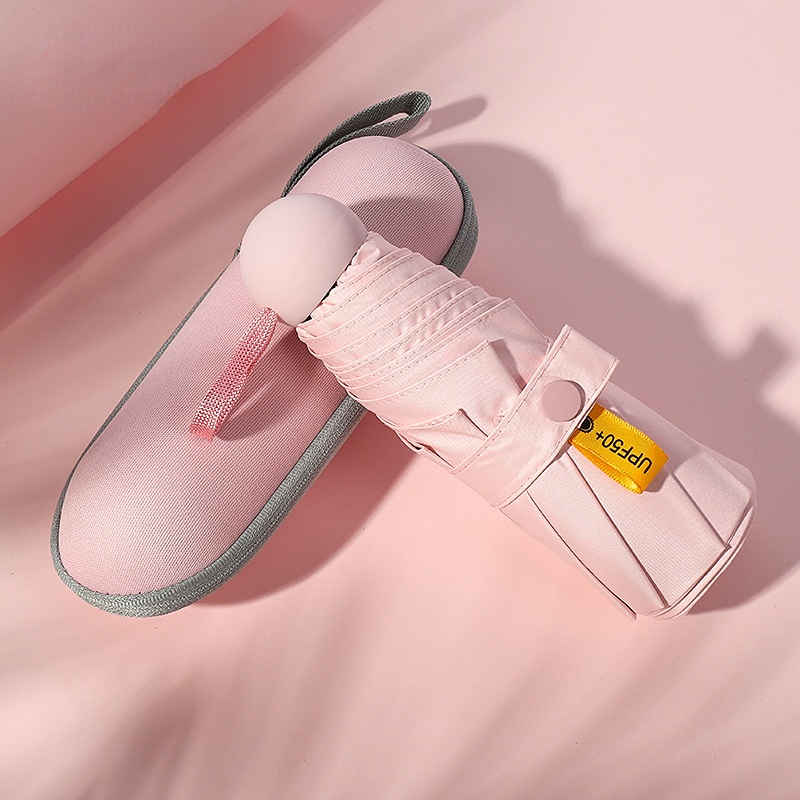 Sun Rain Umbrella Women With Box Mini Umbrella 5 Folding Umbrella Girls Pocket Portable UV Protection Parasol Travel