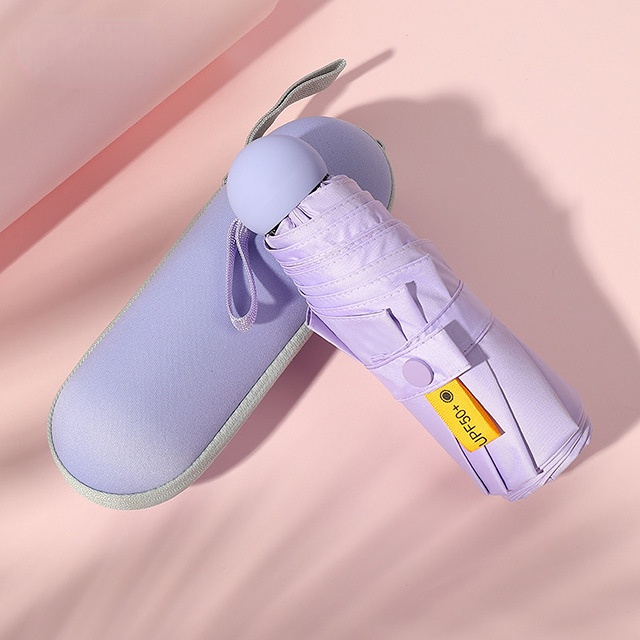 Sun Rain Umbrella Women With Box Mini Umbrella 5 Folding Umbrella Girls Pocket Portable UV Protection Parasol Travel