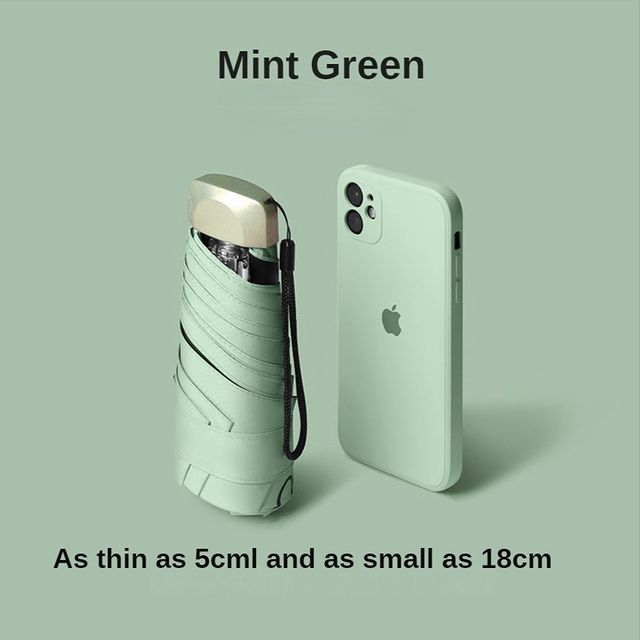Mini Pocket Rain Umbrella Sun Shade Umbrella Women Rain Umbrella  UV Sun Umbrella Capsule Umbrella business umbrella it
