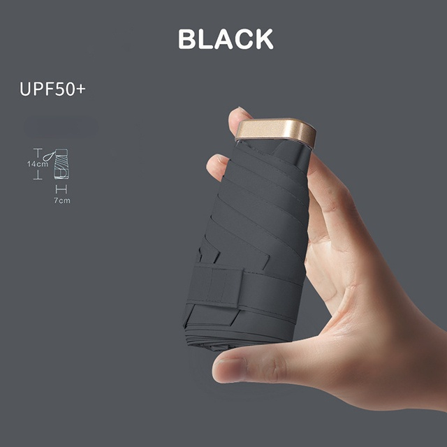 Mini Pocket Umbrella Ultralight 6 Ribs Parasol Rain Sun Umbrella Women's Man Girls Anti UV Portable Folding Umbrella Parasol