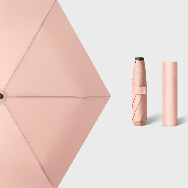 Small Umbrella Super Light Women Umbrellas Three-folding Mini Parasol Anti UV Sun Protection Portable for Travel 110g