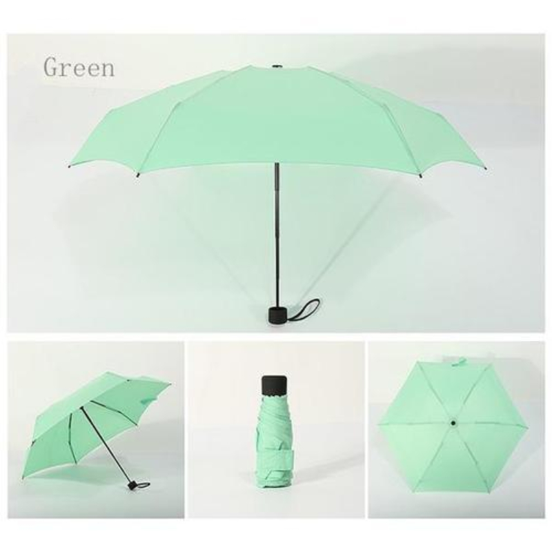 1pcs Mini Pocket Umbrella Women UV Small Umbrellas 180g Rain Women Waterproof Men Sun Parasol Convenient Girls Travel