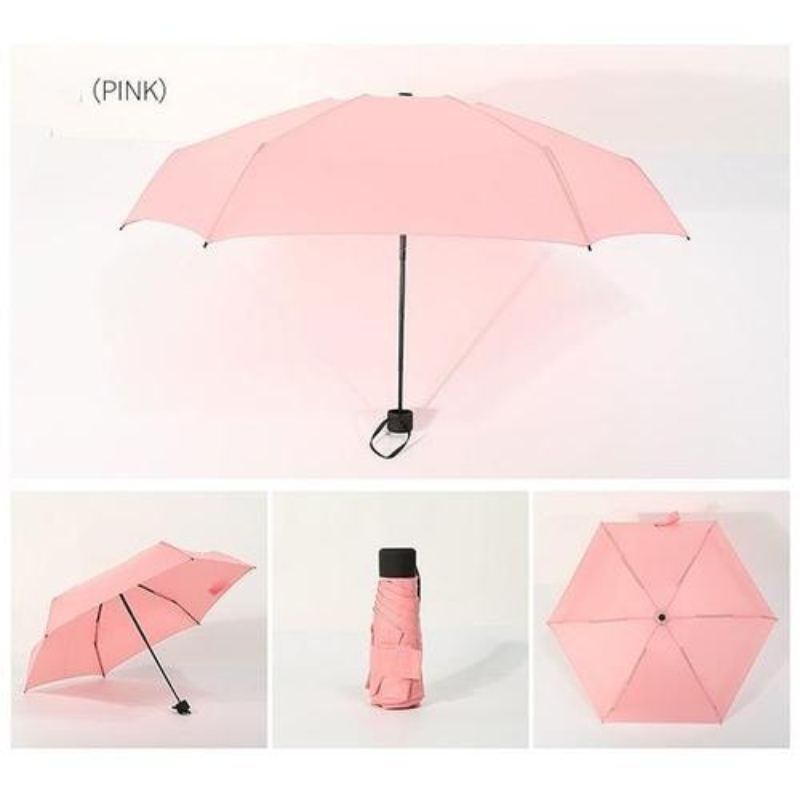 1pcs Mini Pocket Umbrella Women UV Small Umbrellas 180g Rain Women Waterproof Men Sun Parasol Convenient Girls Travel