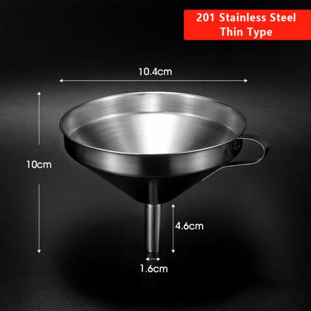 Stackable Multi Function Stainless Steel Funnel Wine Oil Liquid Funnel Metal Funnel With Detachable Filter Kitchen Supplies