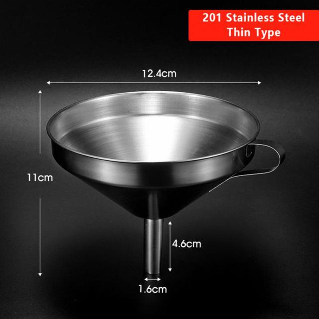 Stackable Multi Function Stainless Steel Funnel Wine Oil Liquid Funnel Metal Funnel With Detachable Filter Kitchen Supplies