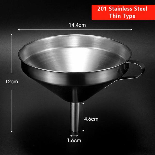 Stackable Multi Function Stainless Steel Funnel Wine Oil Liquid Funnel Metal Funnel With Detachable Filter Kitchen Supplies