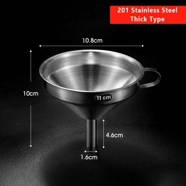 Stackable Multi Function Stainless Steel Funnel Wine Oil Liquid Funnel Metal Funnel With Detachable Filter Kitchen Supplies