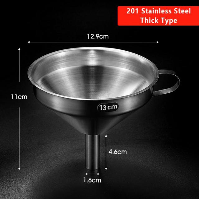 Stackable Multi Function Stainless Steel Funnel Wine Oil Liquid Funnel Metal Funnel With Detachable Filter Kitchen Supplies