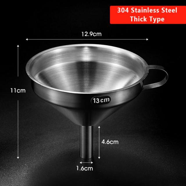 Stackable Multi Function Stainless Steel Funnel Wine Oil Liquid Funnel Metal Funnel With Detachable Filter Kitchen Supplies