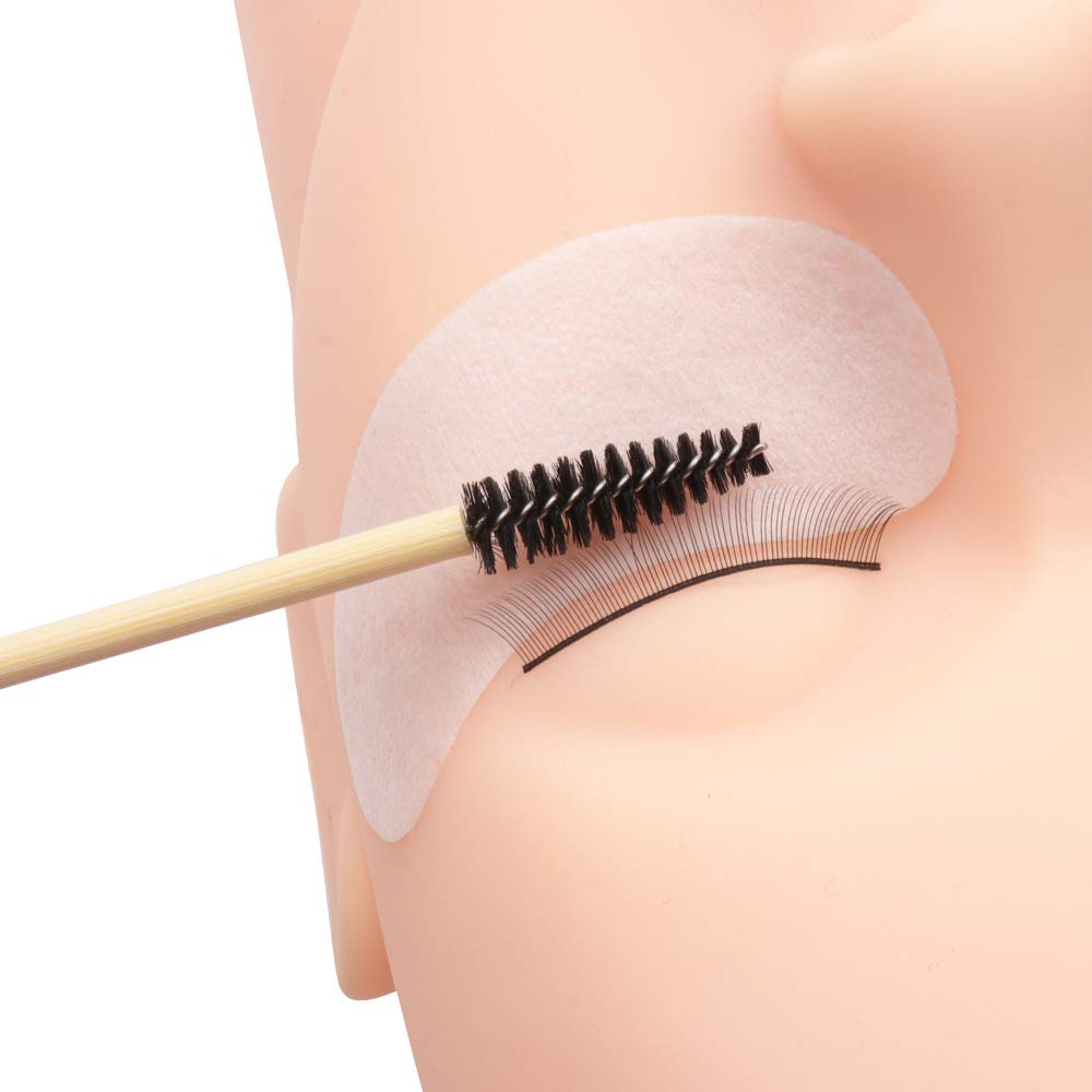 100pcs Bamboo Handle Eyebrow Brushes Eco-friendly Wooden Nylon Eyelash Mascara Brush Disposable Eye Lashes Cosmetic Brush Set