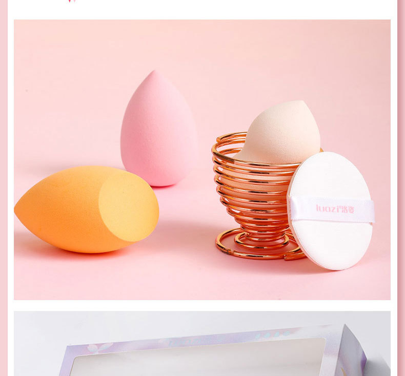 Cosmetic Puff Kit with metal holder Makeup Sponges Set Water Drop Sponge Puff 3 shapes Cosmetic Sponge Makeup Brush