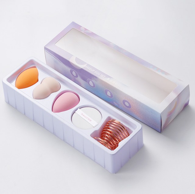Cosmetic Puff Kit with metal holder Makeup Sponges Set Water Drop Sponge Puff 3 shapes Cosmetic Sponge Makeup Brush