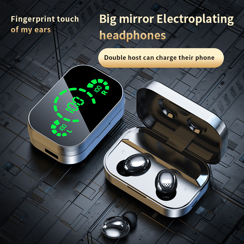 YD04 TWS Earphone Bluetooth Wireless Headphone Hifi Stereo Sports Games Waterproof Headset With Intelligent Digital Display