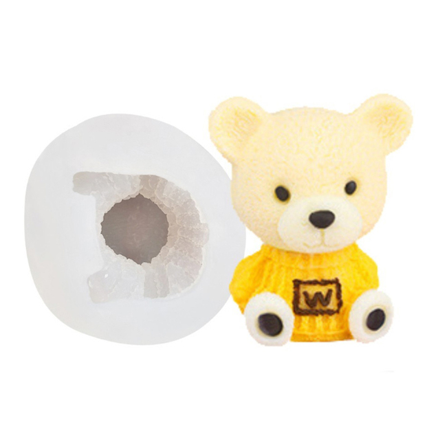 1Pcs 3D DIY Teddy Bear Silicone Fondant Candy Mold Cake Decorating Mould Chocolate Soap Maker Baking Tools Kitchen Accessories