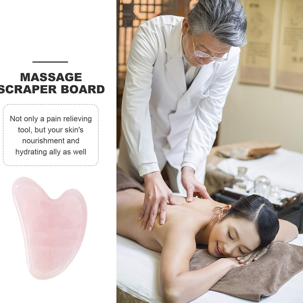 Natural Jade Gua Sha Scraper Facial Massager Tool Rose Quartz Guasha Massage Board Face Lift Slim Gouache Scraper Scraping Plate
